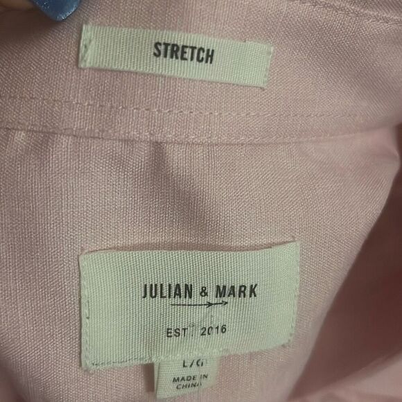 ✨Julian & Mark ANDREW PALE PINK SZ LARGE SHIRT✨ - Picture 7 of 10